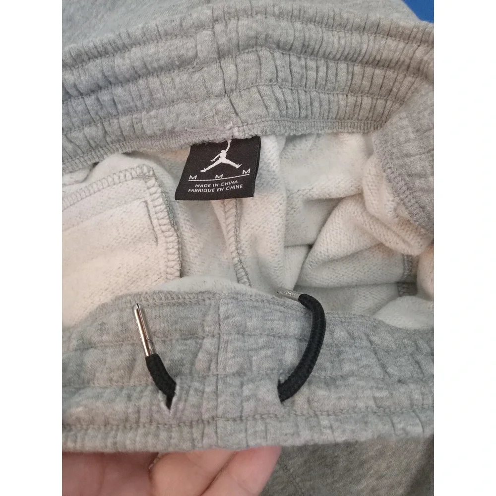 Jordan Pants Mens Med Grey  Charlotte Hornets Basketball Sweatpants Joggers Draw